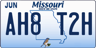 MO license plate AH8T2H