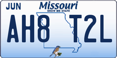 MO license plate AH8T2L