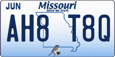 MO license plate AH8T8Q