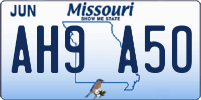 MO license plate AH9A5O