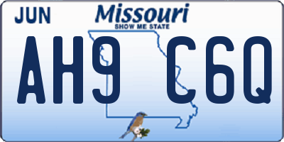 MO license plate AH9C6Q