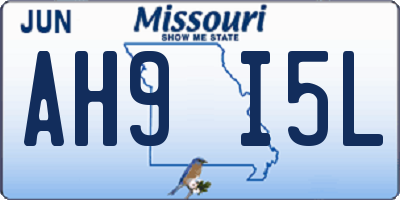 MO license plate AH9I5L