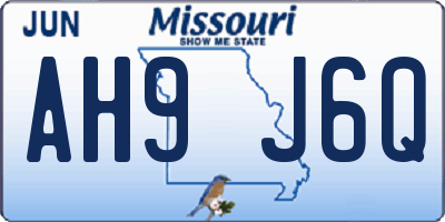 MO license plate AH9J6Q