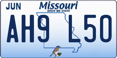 MO license plate AH9L5O