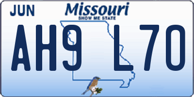 MO license plate AH9L7O