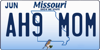 MO license plate AH9M0M