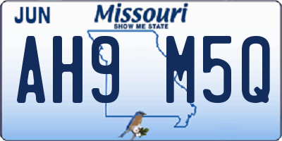 MO license plate AH9M5Q