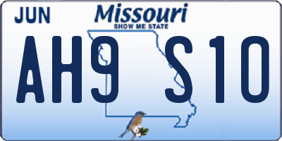 MO license plate AH9S1O