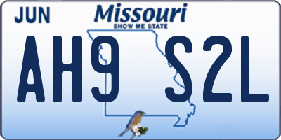 MO license plate AH9S2L