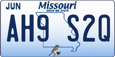 MO license plate AH9S2Q