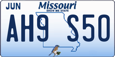 MO license plate AH9S5O