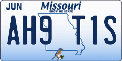 MO license plate AH9T1S