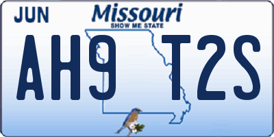 MO license plate AH9T2S