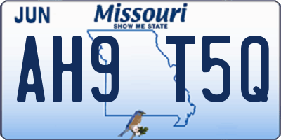 MO license plate AH9T5Q