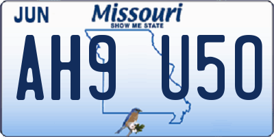MO license plate AH9U5O