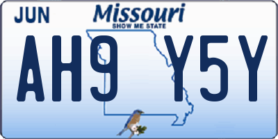 MO license plate AH9Y5Y