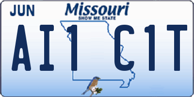 MO license plate AI1C1T
