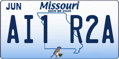 MO license plate AI1R2A