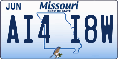 MO license plate AI4I8W