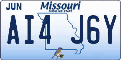 MO license plate AI4J6Y