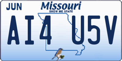 MO license plate AI4U5V