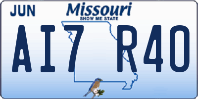 MO license plate AI7R4O