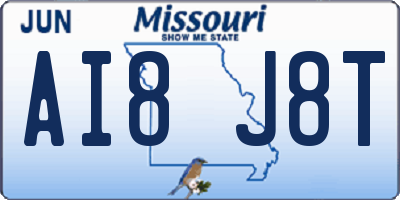 MO license plate AI8J8T