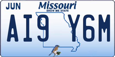 MO license plate AI9Y6M