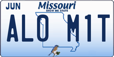 MO license plate AL0M1T