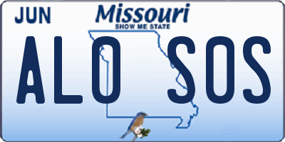 MO license plate AL0S0S