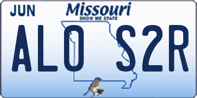 MO license plate AL0S2R