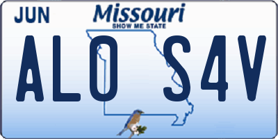 MO license plate AL0S4V