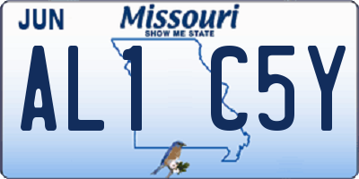 MO license plate AL1C5Y