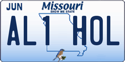 MO license plate AL1H0L