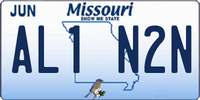 MO license plate AL1N2N