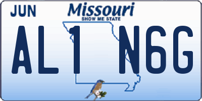 MO license plate AL1N6G