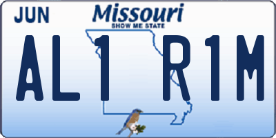 MO license plate AL1R1M