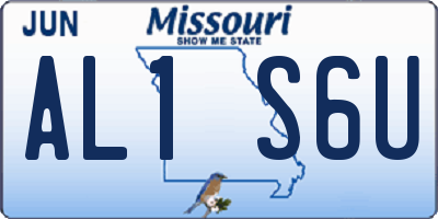 MO license plate AL1S6U