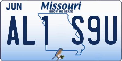 MO license plate AL1S9U