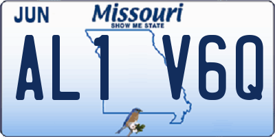 MO license plate AL1V6Q