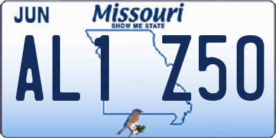 MO license plate AL1Z5O