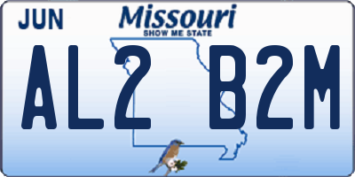 MO license plate AL2B2M