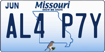 MO license plate AL4P7Y