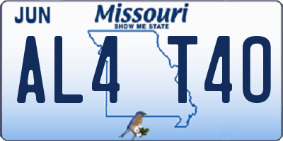 MO license plate AL4T4O
