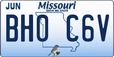 MO license plate BH0C6V