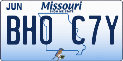 MO license plate BH0C7Y