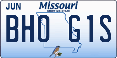 MO license plate BH0G1S