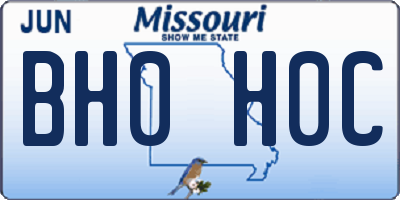 MO license plate BH0H0C