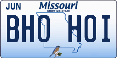 MO license plate BH0H0I