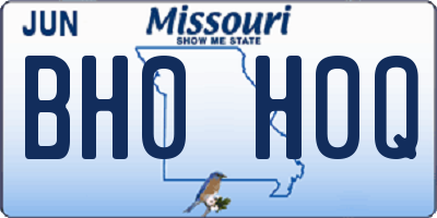 MO license plate BH0H0Q
